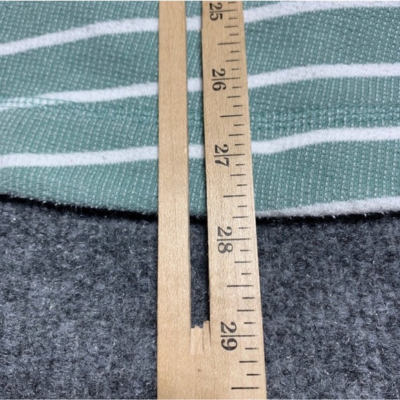 Columbia Hoodie Pullover Women's XL Green White Striped Sweatshirt Pockets - Picture 11 of 11